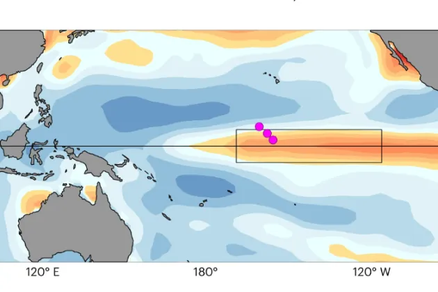 Illustration showing the locations of the fossil coral synthesis used in this study